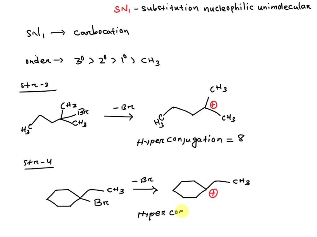 SOLVED QUESTION 3 Which alkyl halide would you expect to undergo SNI