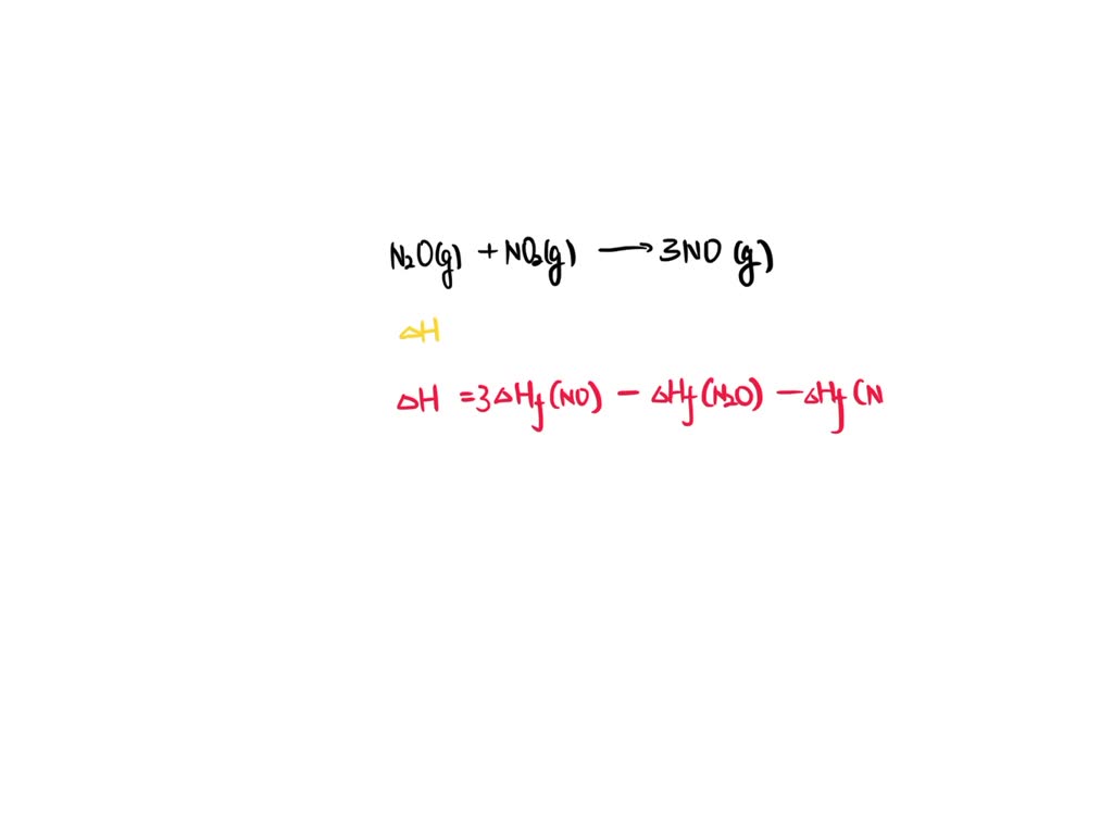 SOLVED Calculate the standard enthalpy of the reaction for the process
