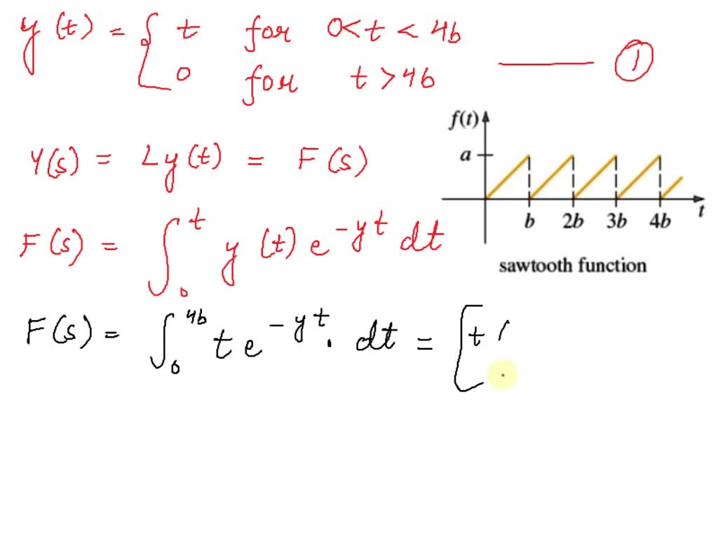 SOLVED: Use ` Theorem 7.4.3 to find the Laplace transform F(s) of the ...