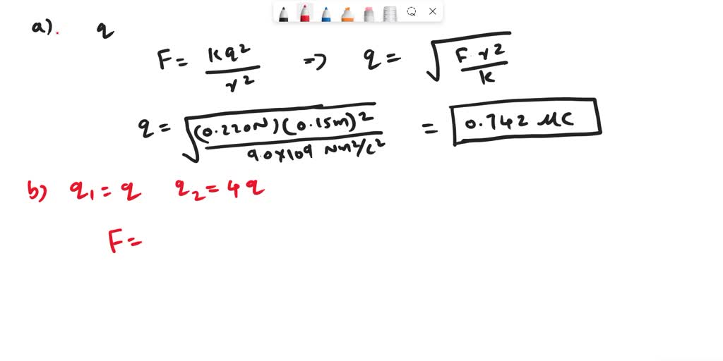 SOLVED Two small plastic spheres are given positive electrical charges