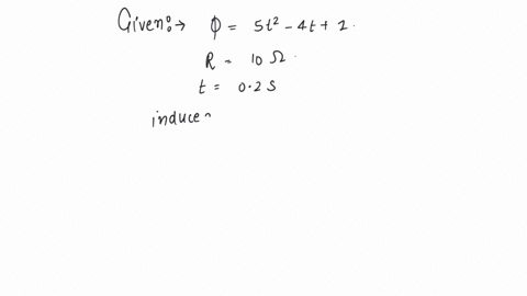 magnetic-flux-in-weber-linked-with-a-closed-circuit-of-resistance-10ohm-varies-with-time-t-in-second-as-5t2-4t1-the-induced-electromotive-force-in-the-circuit-at-t-02-second-will-be