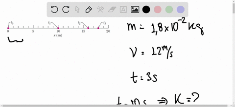 a-bead-with-mass-18-times-10-2-mathrmkg-is-moving-along-a-wire-in-the-positive-direction-of-an-x-axis-beginning-at-time-t0-when-the-bead-passes-through-x0-with-speed-12-mathrmm-mathrms-a-constant-fo-2