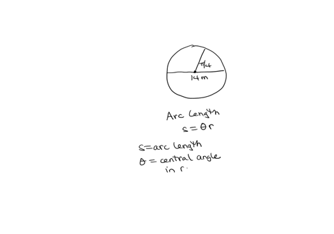 find-the-length-of-the-arc-of-a-circle-of-diameter-14-meters-subtended-by-a-central-angle-of-4-radians-round-your-answer-to-two-decimal-places-90891