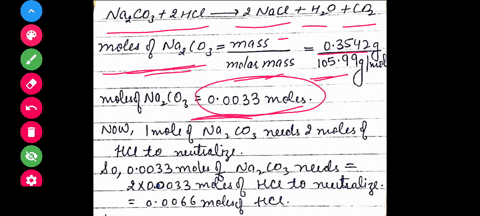 a-sample-of-pure-sodium-carbonate-na2co3-weighing-03542-g-is-dissolved-in-water-and-titrated-with-a-solution-of-hydrochloric-acid-a-volume-of-3023-ml-is-required-to-reach-the-methyl-orange-e-21447