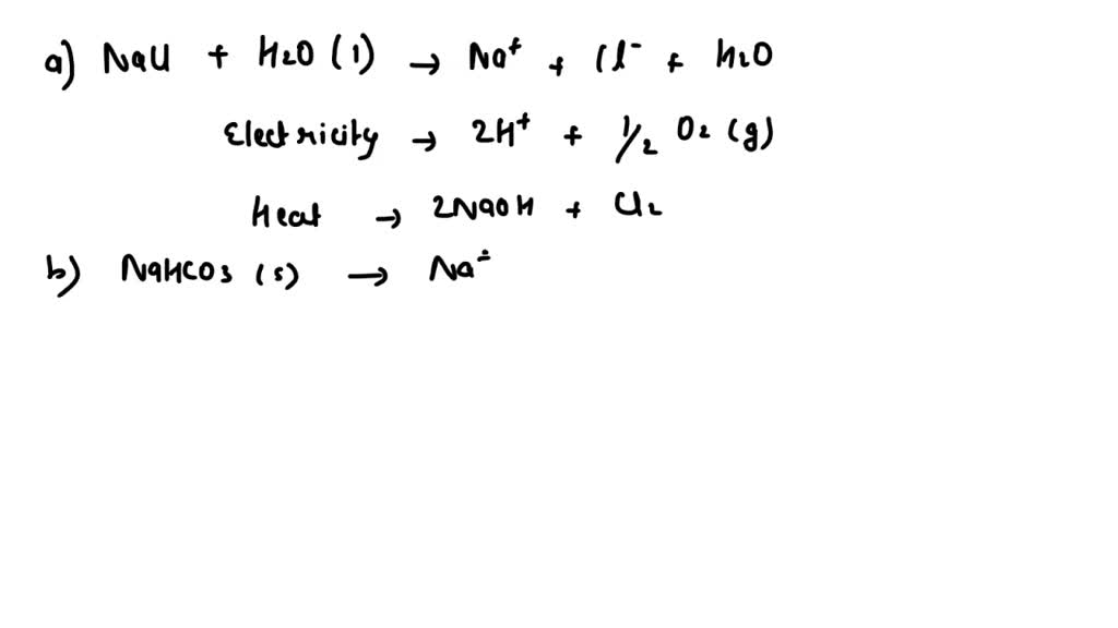 SOLVED: 30. Complete and balance the following chemical equations : (a ...