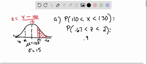 iq-scores-are-normally-distributed-with-a-mean-of-100-and-a-standard-deviation-of-15-hint-draw-normal-distribution-pictures-a-if-one-person-is-randomly-selected-what-is-the-probability-that-30362