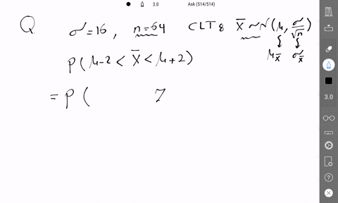 1a-population-has-a-standard-deviation-of-16-if-a-sample-of-size-64-is-selected-from-this-population-what-is-the-probability-that-the-sample-mean-will-be-within-2-of-the-population-mean-a-06-10246