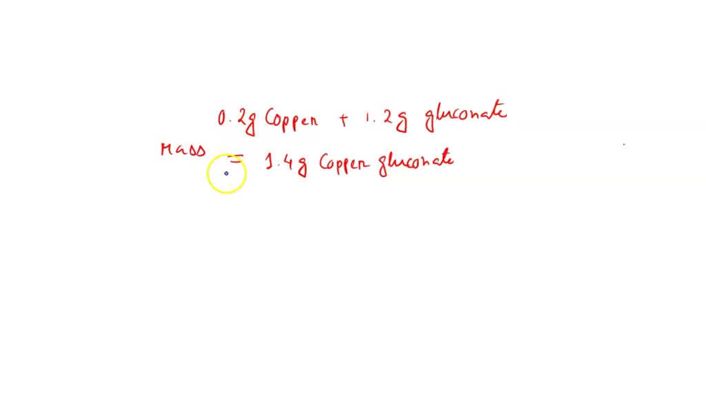 SOLVED What is the mass of the gluconate? Include your calculations2