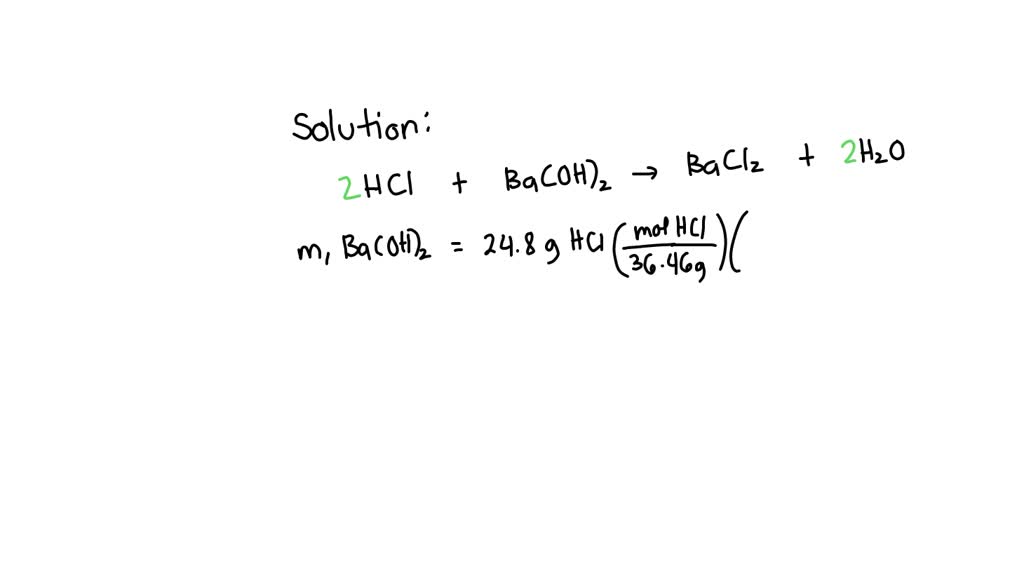 SOLVED: According to the following reaction, how many grams of barium ...