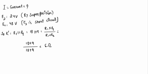 problemsiii405-4using-superposition-find-the-current-i-through-the-24-v-source-in-fig9128-e42v-182-24v-e2-re90-r15r10-fig9128-problem-4-17058