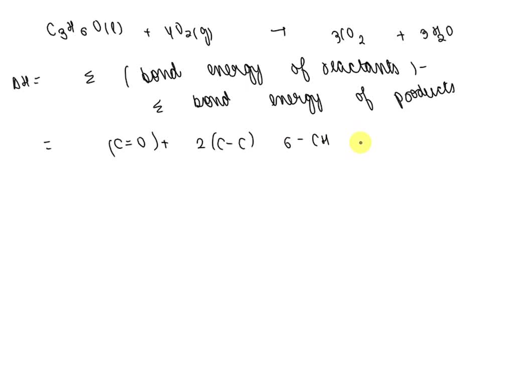 Propanone is a liquid. It has the structure H = CH The equation for