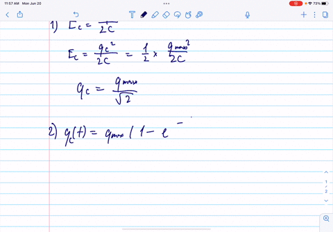 an-mathrmrc-circuit-has-a-time-constant-of-310-mathrms-at-t0-the-process-of-charging-the-capacitor-b-58376