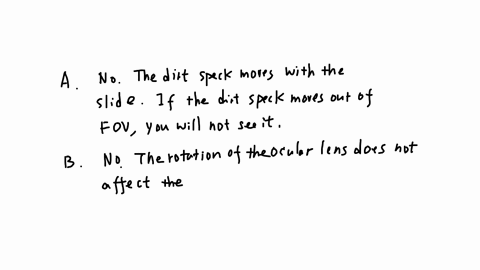 as-you-look-through-the-microscope-assume-a-speck-of-dirt-on-a-4x-objective-lens-a-will-you-still-see-the-dirt-speck-as-you-move-the-slideb-will-the-dirt-move-as-you-rotate-the-ocular-lens-c-30736