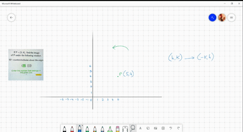 if-p-54-find-the-image-of-p-under-the-following-rotation-909-counterclockwise-about-the-origin-enter-the-number-that-belongs-in-the-green-box-enter-90457