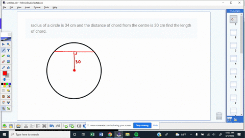 radius-of-a-circle-is-34-cm-and-the-distance-of-chord-from-the-centre-is-30-cm-find-the-length-of-chord-07691