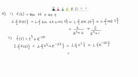 question-2-25-marks-a-evaluate-the-laplace-transform-of-the-following-functions-ft-sin-2t-cost-5-marks-ii-ft-t3-e2t-5-marks-ft-te-2t-t-5-marks-252-b-express-in-partial-fraction-form-and-then-81412