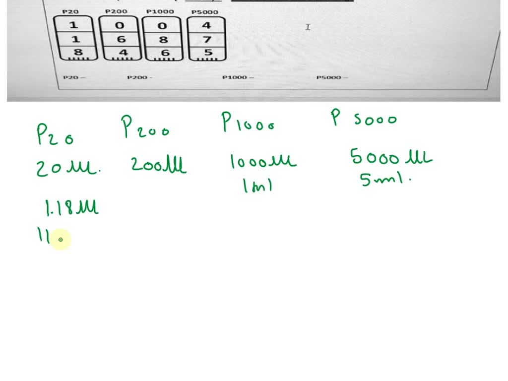 SOLVED Question 41point)Saved Listen What size pipette should you use