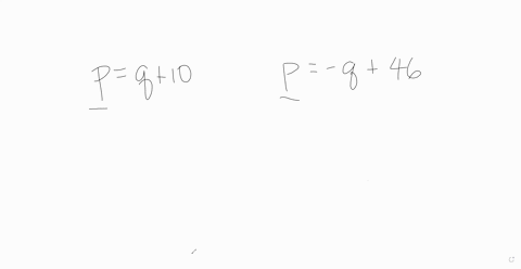 find-the-market-equilibrium-point-q-p-where-q-represents-quantity-and-p-represents-price-in-dollars-given-that-the-supply-function-is-p-q-10-and-the-demand-function-is-p-q-46-answer-the-mark-72927