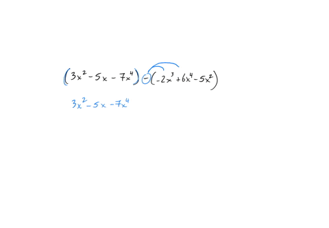 3x2-5x-7x4-2x3-6x4-5x2