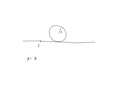 1-a-single-very-long-piece-of-wire-carrying-current-is-bent-so-it-includes-a-circular-loop-of-radius-as-seen-in-the-figure-find-an-expression-for-the-magnetic-field-magnitude-and-direction-a-95803