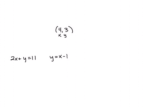 43-is-a-solution-to-the-following-system-of-equations-2x-y-11-yx-1-true-or-false-56346