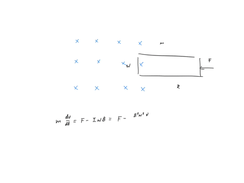 long-rectangular-loop-of-width-w-mass-m-and-resistance-r-is-at-rest-with-the-plane-of-the-loop-parallel-to-the-ground-immediately-to-the-left-of-the-loop-is-a-region-of-uniform-magnetic-fiel-27418
