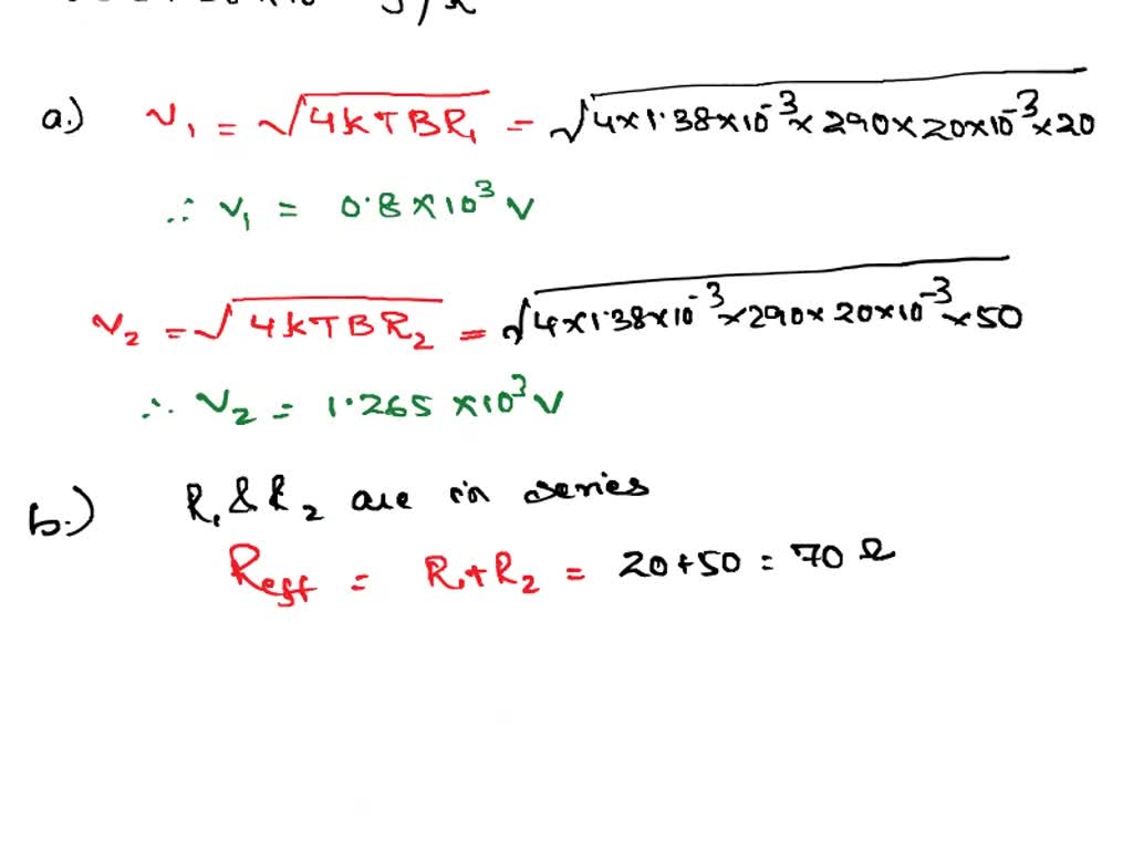 SOLVED: 'Example 2: Calculate The RMS Noise Voltage Arising From ...