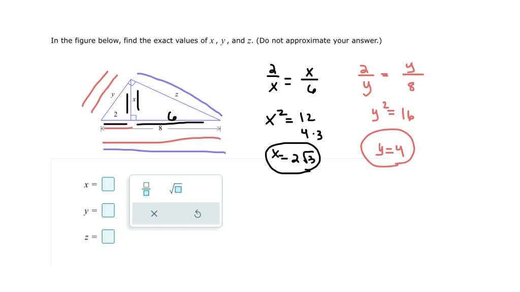solved-question-2-in-the-figure-below-find-the-exact-values-of-x-y