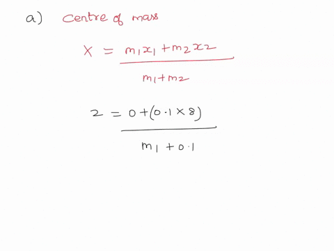 at-one-instant-the-center-of-mass-of-a-system-of-two-particles-is-located-on-the-x-axis-at-x20-mat-3-98705