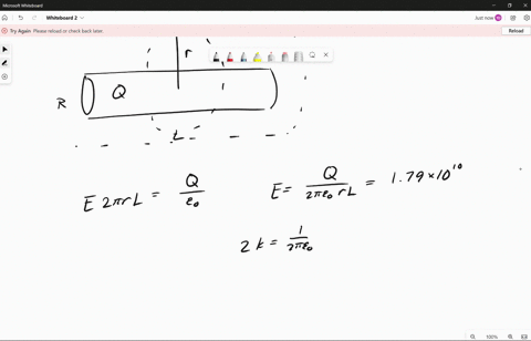 a-hollow-cylindrical-shell-of-length-l-and-radius-r-has-charge-q-uniformly-distributed-along-its-length-you-may-assume-that-the-potential-is-defined-to-be-zero-at-distance-of-meter-from-the-74689