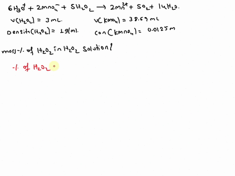 permanganate-ion-reacts-with-hydrogen-peroxide-according-to-the-following-balanced-equation-6-h3o1-aq-2-mno4-1aq-5-hpozaq-37-2-mnt2aq-5-02g-14-h2o-note-record-this-balanced-chemical-equation-68836