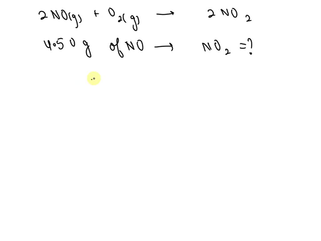 SOLVED Nitrogen monoxide, NO, reacts with oxygen to form nitrogen