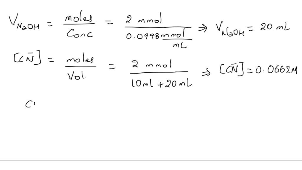 solved-in-the-titration-of-hcn-with-naoh-the-following-chemical