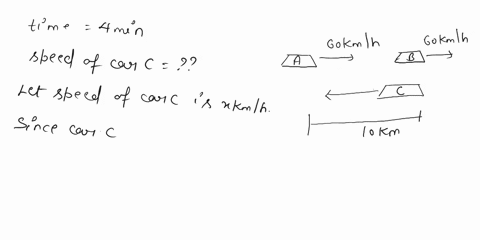 2-cars-a-b-moving-on-the-straight-line-in-the-same-direction-with-the-same-speed-60kmh-separation-between-tham-is-10km-3rd-car-c-is-moving-in-opposite-direction-cross-the-two-cars-in-4min-ca-75319