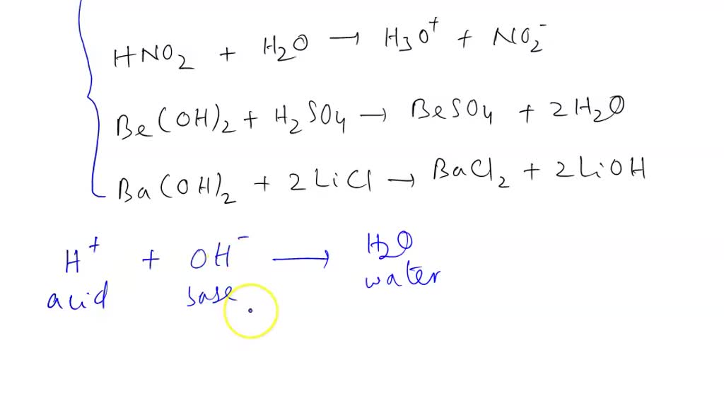 Solved: Which Reaction Represents An Acid-base Neutralization Reaction 