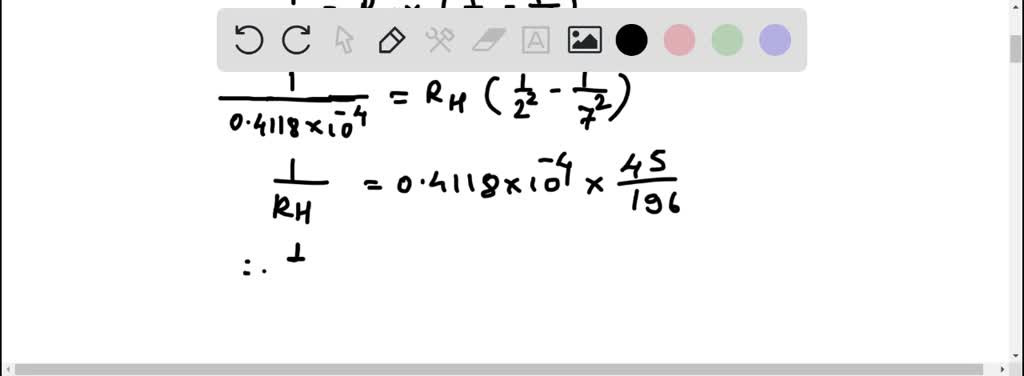 SOLVED: λ for one line of the hydrogen spectrum is .4118 x 10-4 cm. Use ...