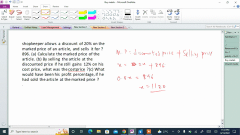 shopkeeper-allows-a-discount-of-20-on-the-marked-price-of-an-article-and-sells-it-for-896-a-calculate-the-marked-price-of-the-article-b-by-selling-the-article-at-the-discounted-price-if-he-s-10475