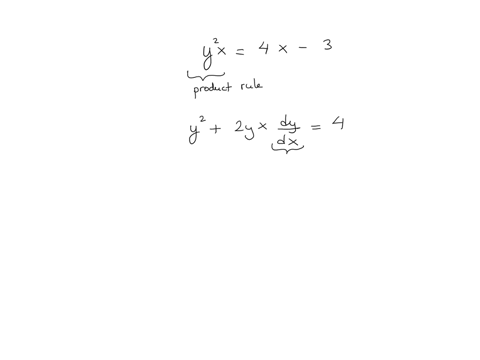 let-y2-x4-x-3-which-of-the-following-is-fracd-yd-x-a-frac4-x-32-x-y-b-frac4-x-3-y22-x-y-c-frac42-y-xy2-d-frac4-y22-x-y-hint-take-the-derivative-of-both-sides-the-left-side-is-a-product-so-it-requires-