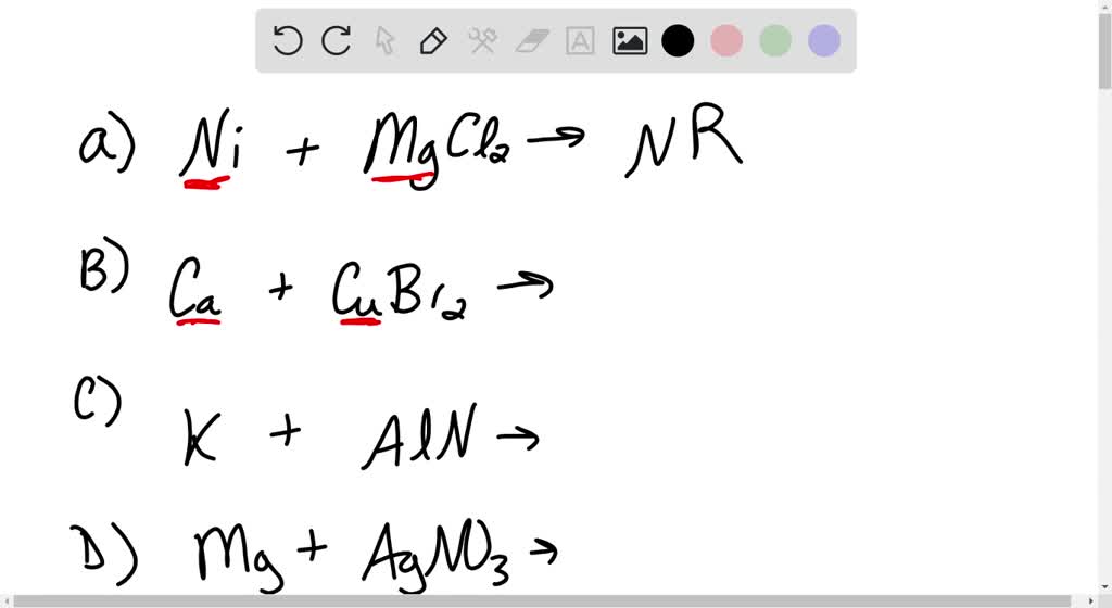 SOLVED 'Part Il Determine whether the following Single Replacement