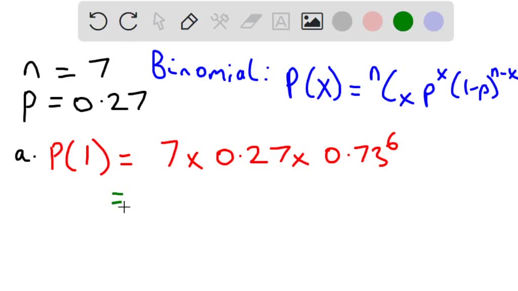SOLVED Let the probability of success on a Bernoulli trial be 0.27. a