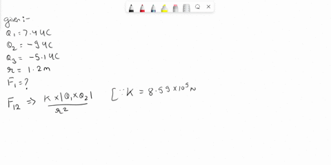 three-charged-particles-are-placed-at-the-corners-of-an-equilateral-triangle-of-side-120-m-see-figure-1-the-charges-are-q1-71-c-q2-90-c-and-q3-51-c-each-side-of-the-triangle-12-m-a-calculate-20445