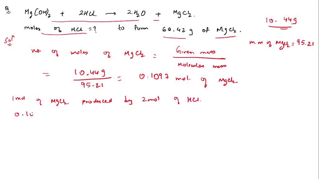 SOLVED Milk of magnesia, which is an aqueous suspension of magnesium