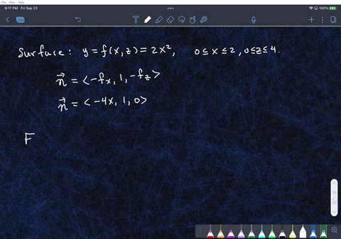find-the-flux-of-the-vector-field-f-yx1-across-the-cylinder-y-2x2-for-0sxs2-0szs4-norma-vectors-point-in-the-genera-direction-of-the-positive-y-axis-parametrize-the-surface-using-u-xand-v-2-54153