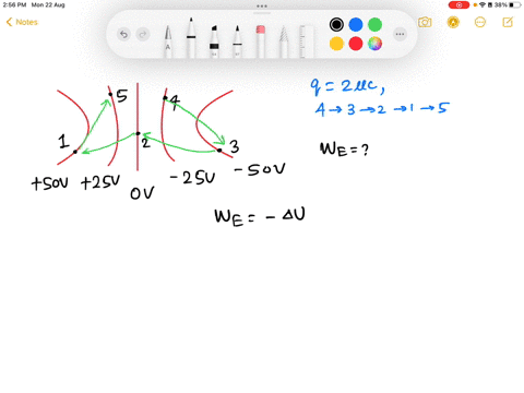 part-a-non-uniform-electric-field-is-represented-by-equipotential-lines-positive-charge-with-magnitude-of-2-uc-moves-in-the-following-path-_-how-much-work-is-done-by-the-electric-field-tc-50-70268