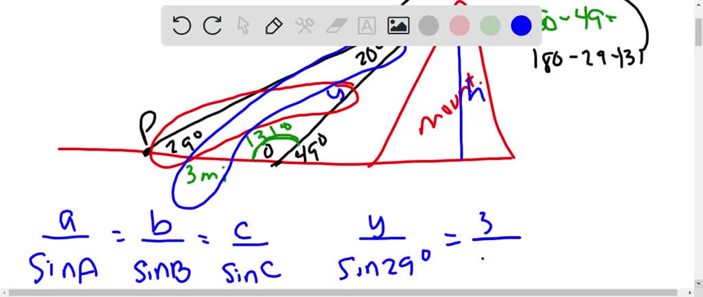 SOLVED: From A Point A At The Foot Of The Mountain, The Angle Of ...