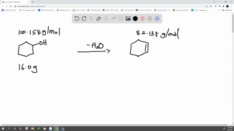 answer-the-following-questions-regarding-an-organic-synthesis-of-cyclohexene-from-cyclohexanol-a-if-using-160g-of-cyclohexanol-molec-weight-100158gmol-what-would-be-the-actual-yield-b-what-i-85927