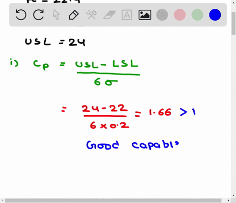 the-tolerance-for-product-parameter-is-stated-as-2224-as-a-result-of-a-large-number-of-observations-the-mean-and-the-standard-deviation-for-this-process-parameter-are-found-to-be-as-224-and-96695