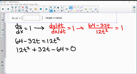 at-what-points-on-the-given-curve-x-4t3-y-4-64t-16t2-does-the-tangent-line-have-slope-1-x-y-smaller-x-value-x-y-larger-x-value-12594