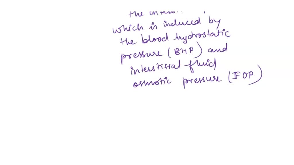 SOLVED Explain the roles of filtration and reabsorption in capillary