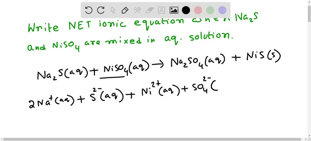 SOLVED: Write the balanced NET ionic equation for the reaction when ...